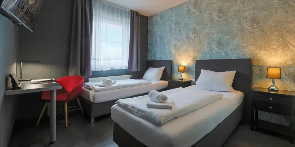 Twinbettzimmer mit zwei Einzelbetten