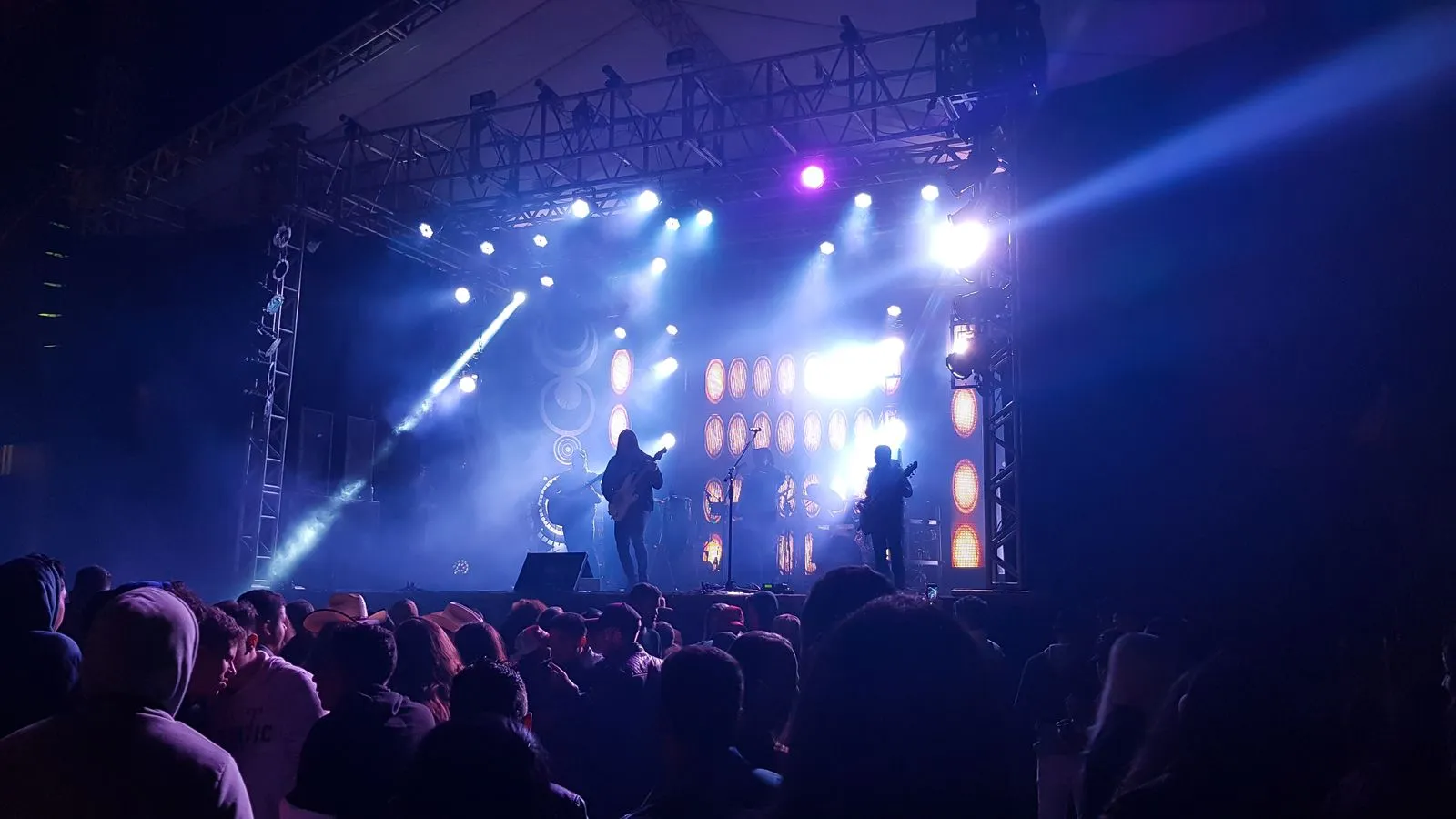 Concert on the festival stage at night